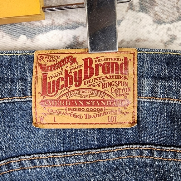 Lucky Brand Dungarees Easy Rider Midrise Straight Leg Jeans Size 32 Reg - Picture 12 of 16